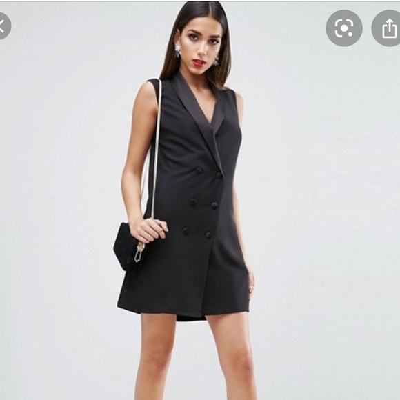 tuxedo sleeveless dress